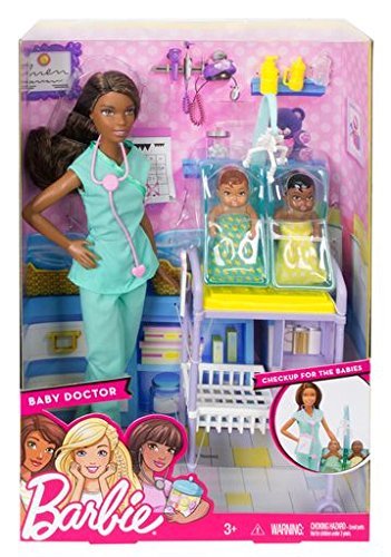 Barbie Medical Careers Pediatrician African American Baby Doctor Doll ...
