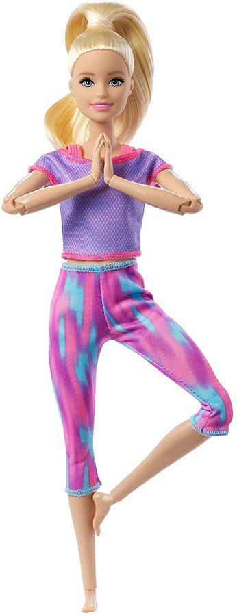 Barbie Made to Move Doll Blonde Athleisure-wear GXF04 Yoga| Lemony