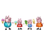 Peppa Pig Peppa's Club Peppa's Family Ice Cream Fun Figure 4-Pack