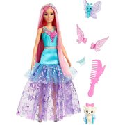 Barbie A Touch Of Magic Malibu Doll With Fairytale Outfit And Two Pets HLC32