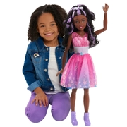 Barbie Star Power best friend fashion doll Black Hair pink dress 28" 70cm