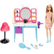 Barbie Doll And Hair Salon Playset Color-Change Hair HKV00