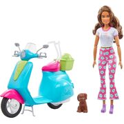 Barbie Fashionistas Doll And Scooter Travel Playset