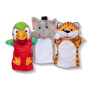 Melissa & Doug Safari Buddies 6 Piece Hand Puppets