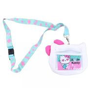 Hello Kitty Deluxe Lanyard With Pouch Card Holder