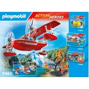 Playmobil Action Heroes Fire Fighting Plane with Extinguishing Function 34pcs 71463