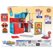 Tile Town Fire Station Magnetic Tiles Playset