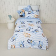 Bluey Single Bed Quilt Cover Set - Blue