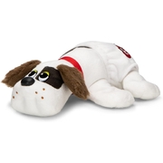 Pound Puppies Newborns Fuzzy Ears White with Dark Brown Spots Plush