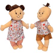 Wee Baby Stella Twins Peach Brown Hair Soft Doll