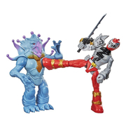 Power Rangers Dino Fury Battle Attackers 2-Pack Red Ranger vs. Doomsnake Figures