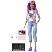 Barbie 2021 Career Of the Year Music Producer Doll Colorful Purple Hair (damaged box)