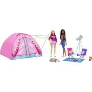 Barbie Let's Go Camping Tent and Dolls