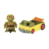 TMNT Ninja Turtles T-Sprints Mad Motion Michelangelo with Party Van 