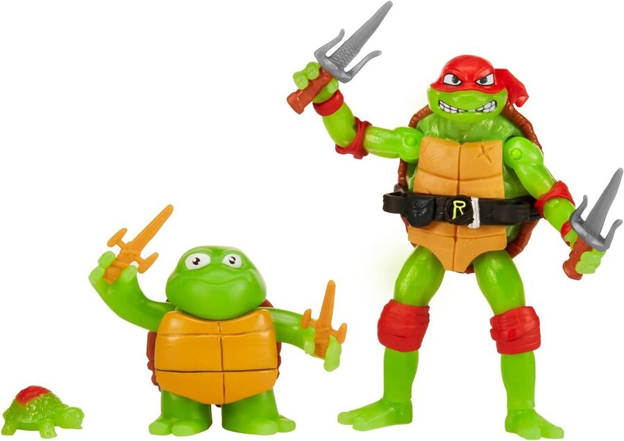 Teenage Mutant Ninja Turtles: Mutant Mayhem Turtle Tots Leo & Donnie Action  Figure Set - 2pk