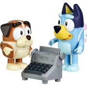 Bluey School Friends Bluey & Winton with Typewriter Figurines 2 Pack figurines