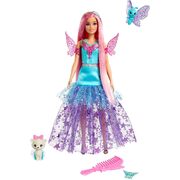 Barbie A Touch Of Magic Malibu Doll With Fairytale Outfit And Two Pets HLC32