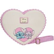 Loungefly Lilo & Stitch, Stitch & Angel Heart 9" Faux Leather Crossbody Bag