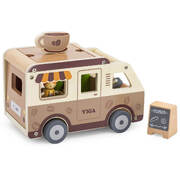 Viga Toys Wooden Coffee Truck Doll Playset