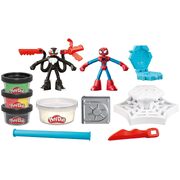 Play-Doh Marvel Spider-Man Launch & Slice Battle Playset with 2 Action Figures