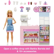 Barbie Coffee Shop Playset with Blonde Barista Doll HXN94