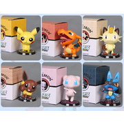 Pokemon Figures 6pcs set - Pikachu, Meowth, Charizard, Eevee, Mew, Lucario