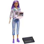 Barbie 2021 Career Of the Year Music Producer Doll Colorful Purple Hair (damaged box)