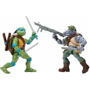 TMNT Teenage Mutant Ninja Turtles Classic Collection Leonardo vs. Rocksteady 2 Pack