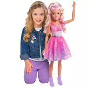 Barbie Large Star Power best friend fashion doll - blonde pink dress 28" 70cm