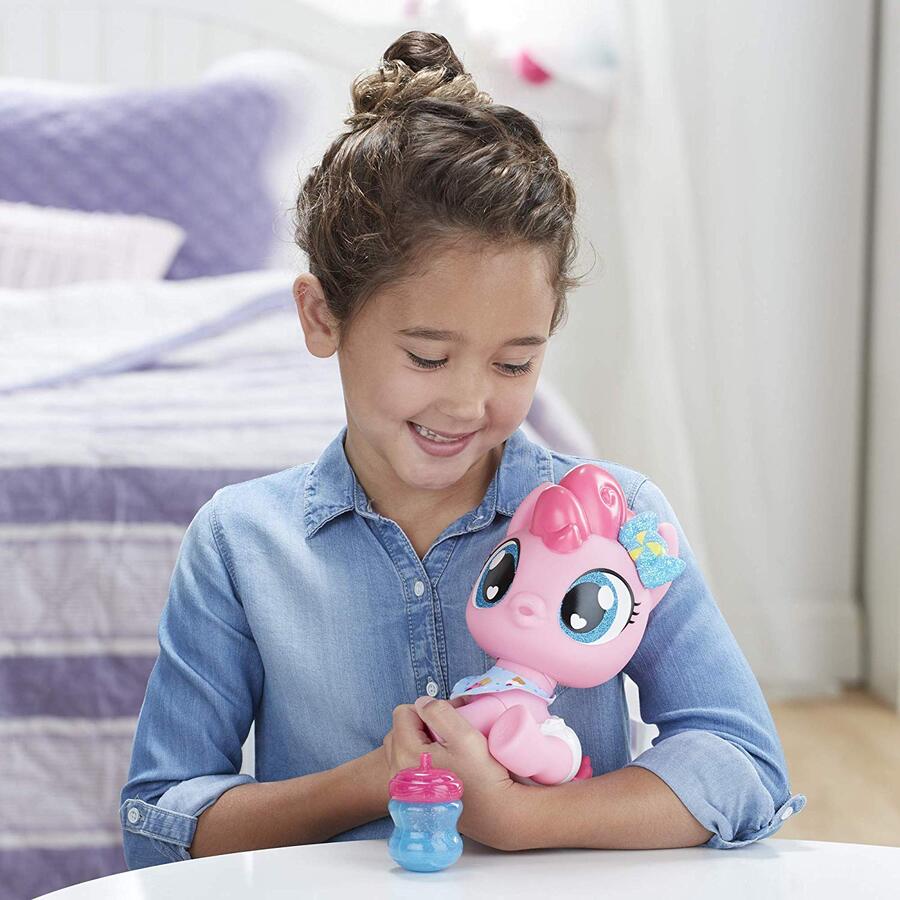 My Little Pony My Baby Twilight Sparkle Pinkie Pie Pony Baby Doll with  Interactive Bottle Toy