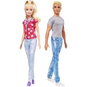 Barbie and Ken Dolls Fashion Set
