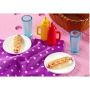 Barbie Outdoor Furniture Pink Picnic Table and Hot Dog Picnic Accessories Playset