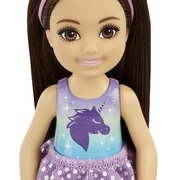 Barbie Chelsea Doll Brunette Unicorn Graphic Molded Top Outfit