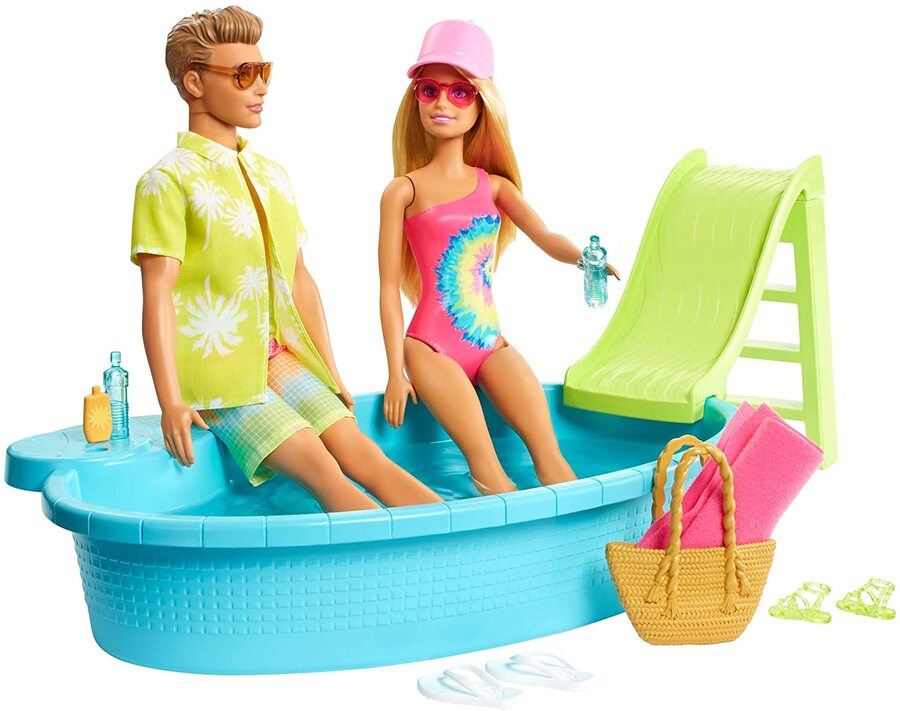 barbie pool and convertible