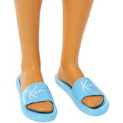 Blonde Ken Doll With Swim Trunks And Beach-themed Accessories