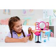 Barbie Doll And Hair Salon Playset Color-Change Hair HKV00