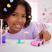 Barbie Land Mini Doll & Vehicle Set Convertible Car HYF42