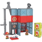 Tile Town Fire Station Magnetic Tiles Playset