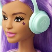 Barbie 2021 Career Of the Year Music Producer Doll Colorful Purple Hair (damaged box)