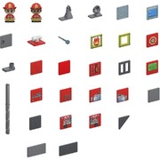 Tile Town Fire Station Magnetic Tiles Playset