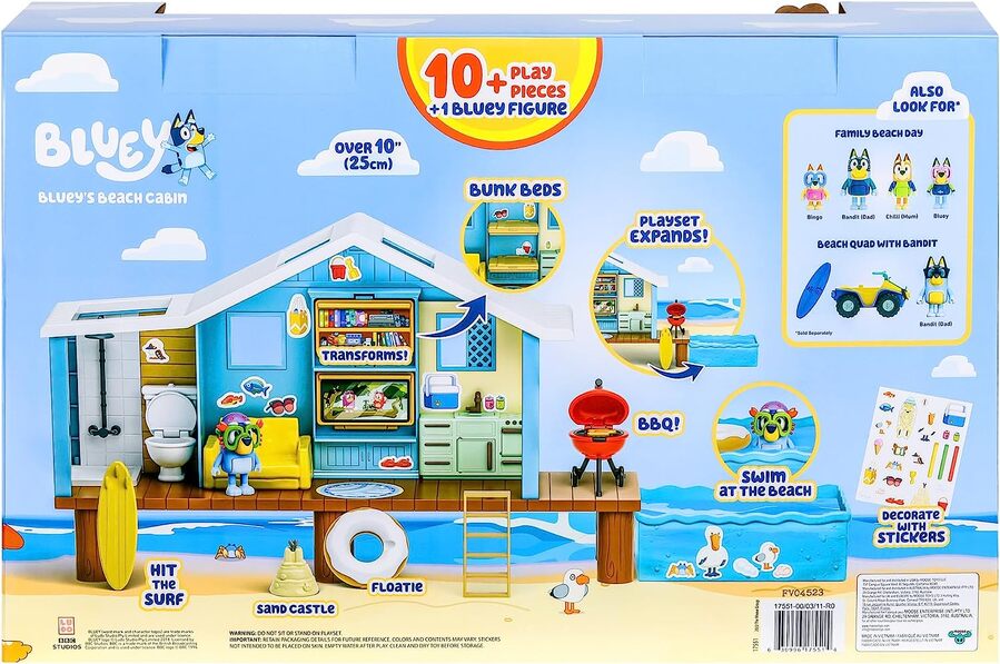 Bluey Beach Cabin Playset