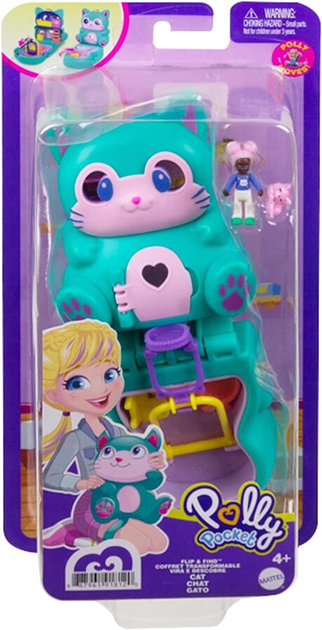 Polly Pocket Flip & Find Cat Compact