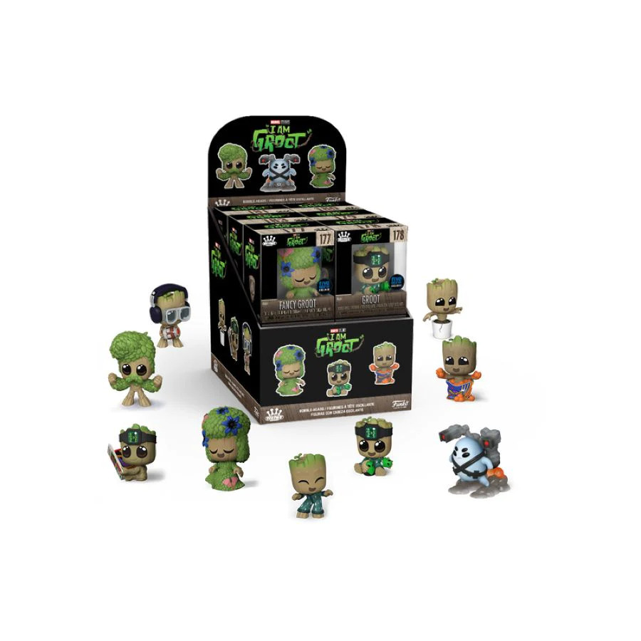 Funko Pop! Marvel: I Am Groot 3 pack (Fancy Groot/ Groot with Grunds/ Groot  in Onesie (Dancing))