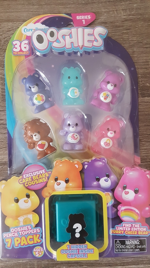 Ooshies Series 1 Care Bears 7 Pack 4 to Choose from Lemony Gem Toys