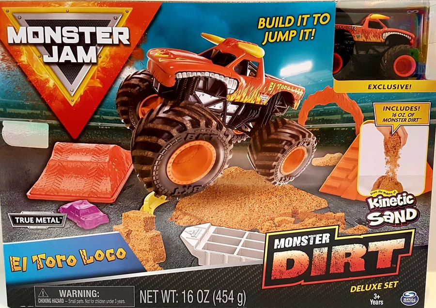 Monster Jam Dirt Deluxe Set With Kinetic sand | Lemony Gem Toys Online