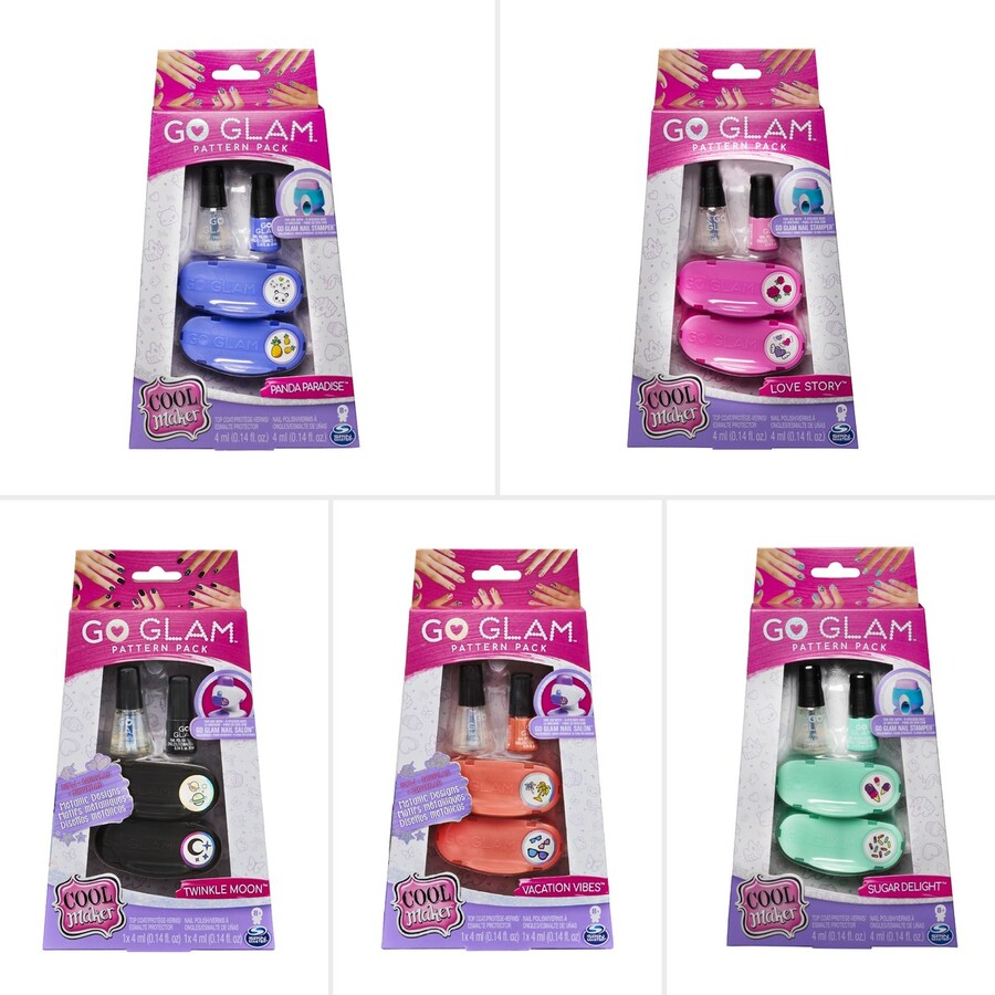 Cool Maker, GO GLAM Twinkle Moon Pattern Pack Refill with 2 Metallic  Designs for Use with GO GLAM Nail Salon 