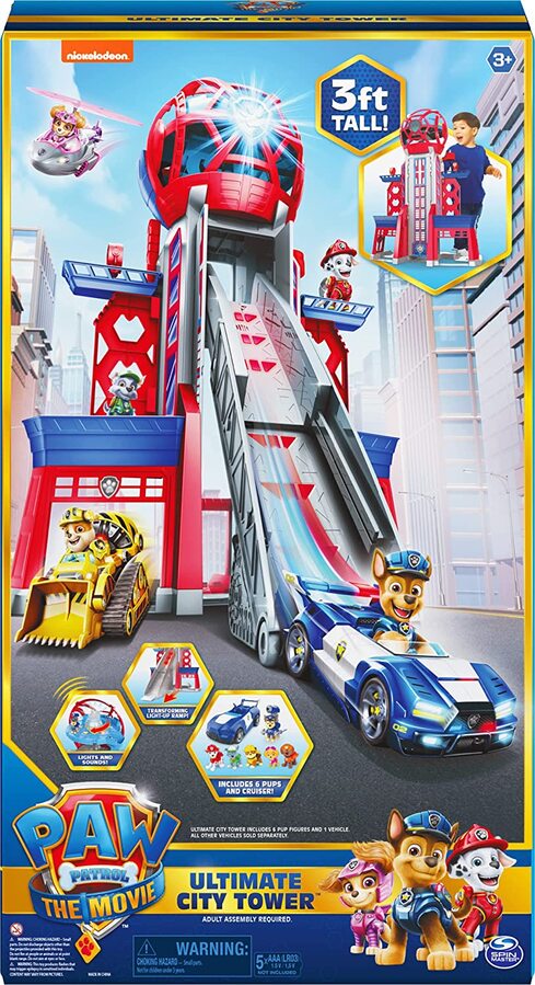 paw patrol ultimate city tower cars