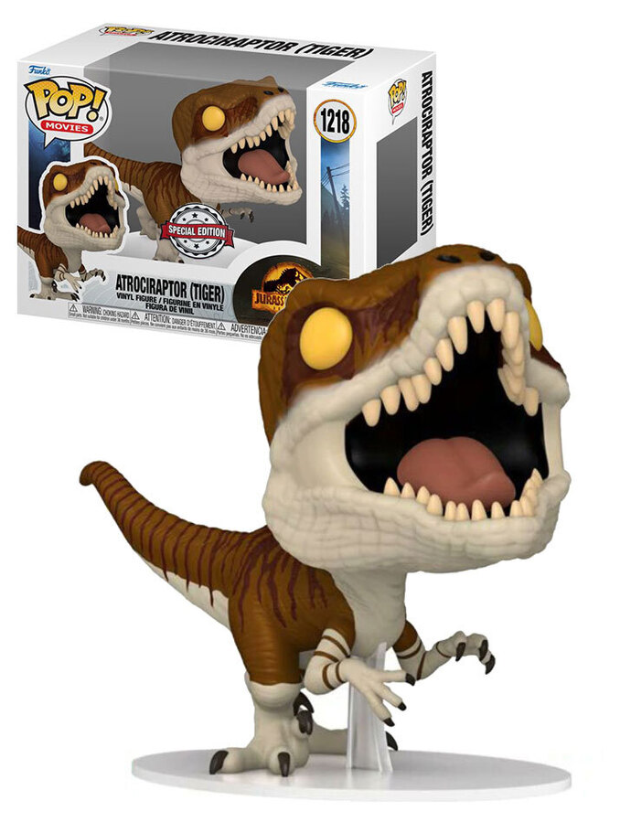 Funko Pop Jurassic World Dominion Atrociraptor Tiger 1218 Vinyl Figure Lemony Gem Toys Online 5677