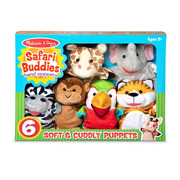 Melissa & Doug Safari Buddies 6 Piece Hand Puppets