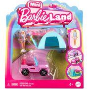 Barbie Land Mini Doll & Vehicle Set Suv & Tent HYF43